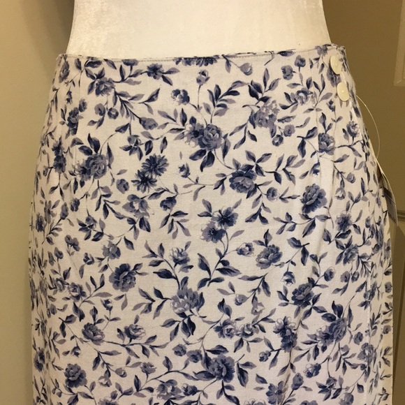 Talbots Floral Print Maxi Wrap Skirt - Picture 4 of 8